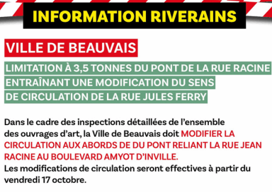 Circulation modifiée Pont de la rue Racine - Agrandir l'image, fenêtre modale