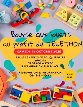 Flyer Event - Bourse jouets téléthon Fouquerolles - Agrandir l'image, fenêtre modale