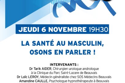 Les rendez-vous santé : La santé au masculin, osons en parler ! Jeudi 6 novembre 2025 à l'Espace du Pré-Martinet - Agrandir l'image, fenêtre modale