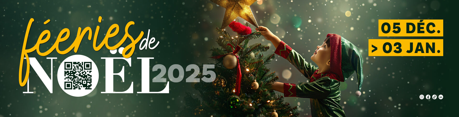 Bandeau Féeries de Noel 2025 en page d'accueil