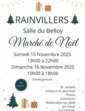 Marché de Noël à Rainvillers les samedi 15 et dimanche 16 novembre 2025