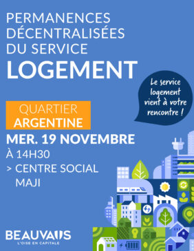 Permanence du service Logement mercredi 19 novembre quartier Argentine à 14h30 au centre social MAJI - Agrandir l'image, fenêtre modale