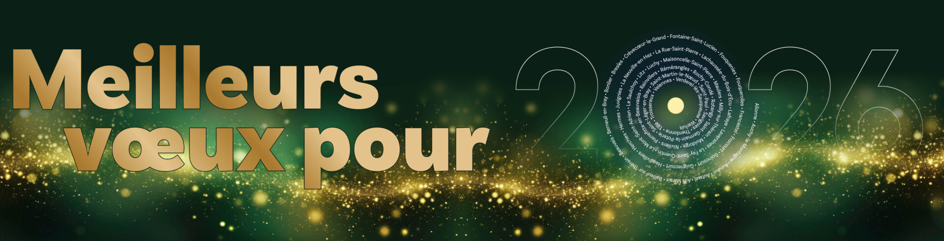 Une image pour souhaiter les vœux 2026, à déstination des habitants du Beauvaisis.