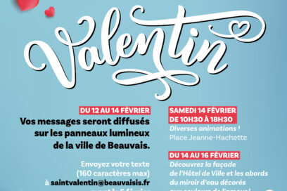 À l’occasion de la Saint-Valentin samedi 14 février 2026, la Ville de Beauvais propose plusieurs animations et initiatives pour célébrer l’amour et le partage avec les habitants. - Agrandir l'image, fenêtre modale