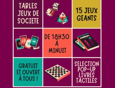 Samedi 24 janvier à partir de 18h30, dans le cadre de la Nuit de la lecture, la bibliothèque municipale d’Auneuil invite les familles et les enfants à partir de 4 ans à participer à la 5ᵉ édition de la Nuit joueuse. Cette soirée conviviale placera le jeu au cœur de toutes les animations.